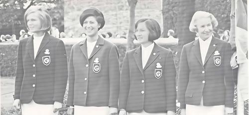 Miss Monika Steegman, Miss Marion Petersen, Miss Monika Moeller, Mrs. Waldemar Strenger